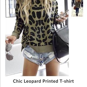Leopard print long sleeve shirt
